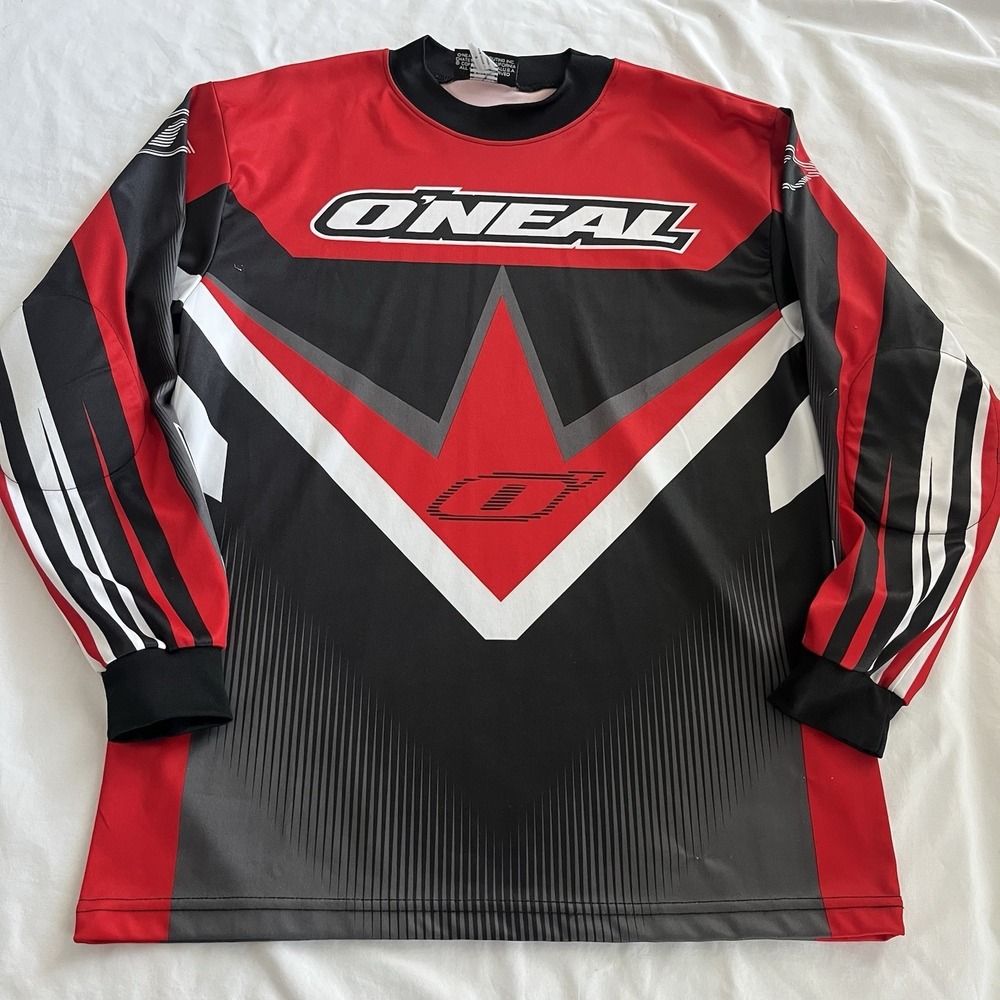 O Neal Racing Jersey Adult Small Red BMX Long Sleeve Motorcross Riding Pullover